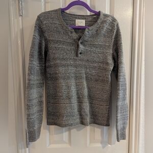 Billy Reid Textured Henley Sweater
